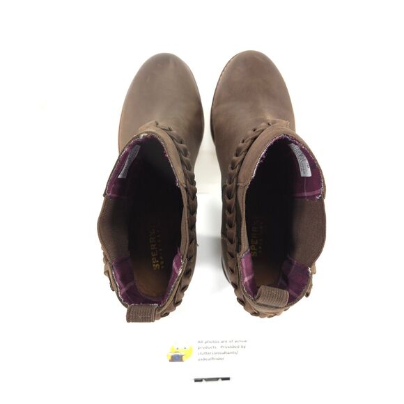 Sperry Top Sider Casual Leather Ankle Boot Womens Size 7 STS90223 Brown Black - Picture 6 of 10